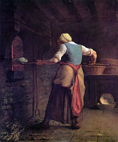 Woman Baking Bread Jean-Francois Millet